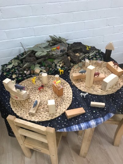 Nature and farm play set-up at Buninyong Childcare Centre