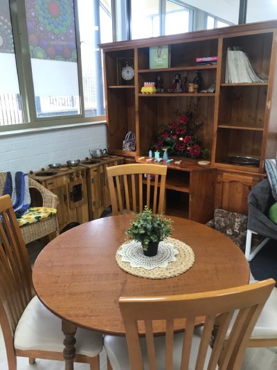 Home corner play area at Buninyong Childcare Centre